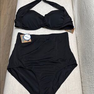 Swimsuit for all Black Women's Swimwear Set